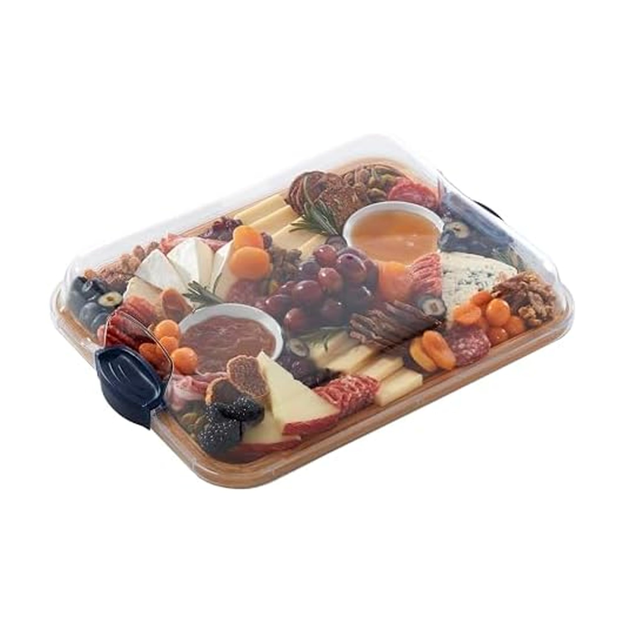 Farberware front view showing bamboo board with lid for protected display