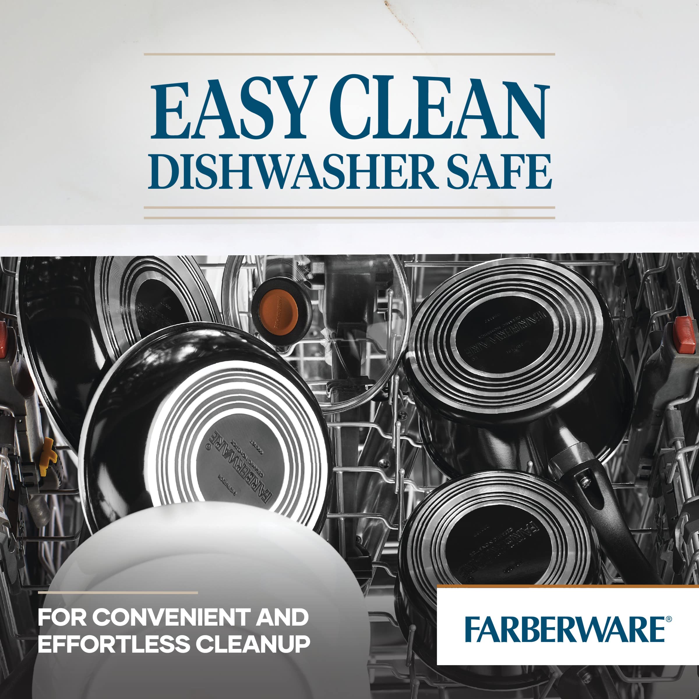 Farberware Glide helper handle detail for balanced safe lifting