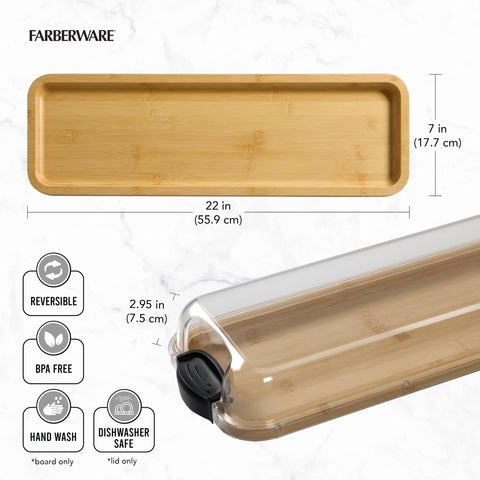 Farberware lid locked on board for safe transport advantage