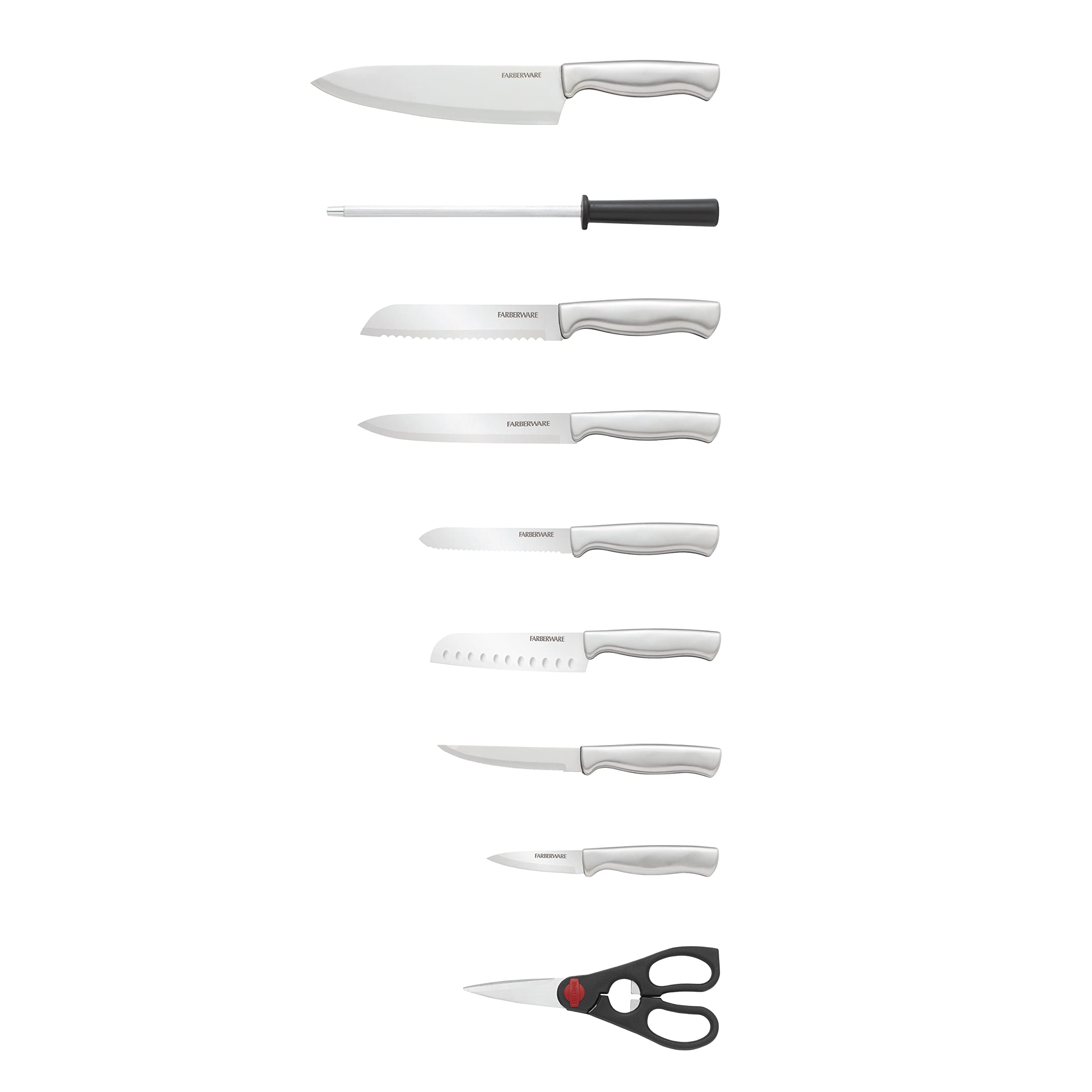 Farberware shears and sharpener close-up for easy maintenance and trimming tasks