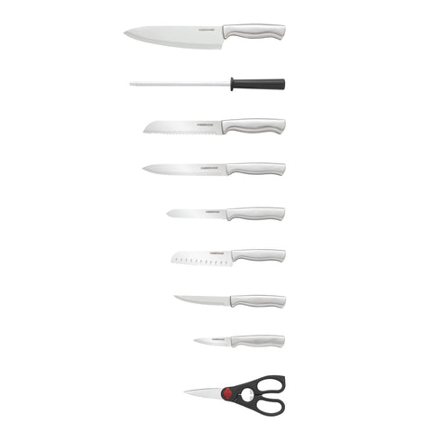 Farberware shears and sharpener close-up for easy maintenance and trimming tasks