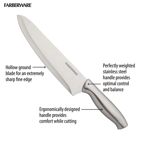 Farberware kitchen shears and sharpening steel together for maintenance convenience