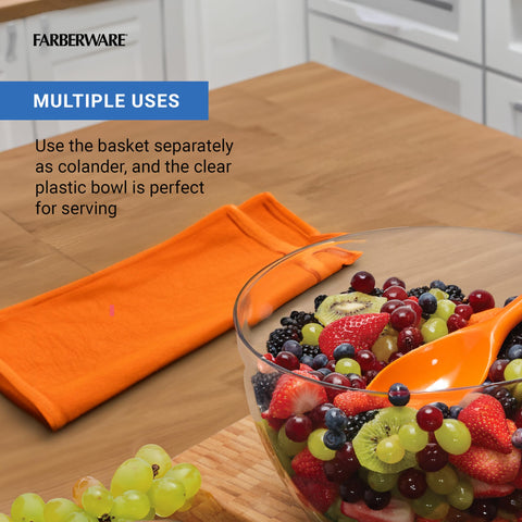 Farberware next to common kitchen items showing compact 6.6 quart capacity