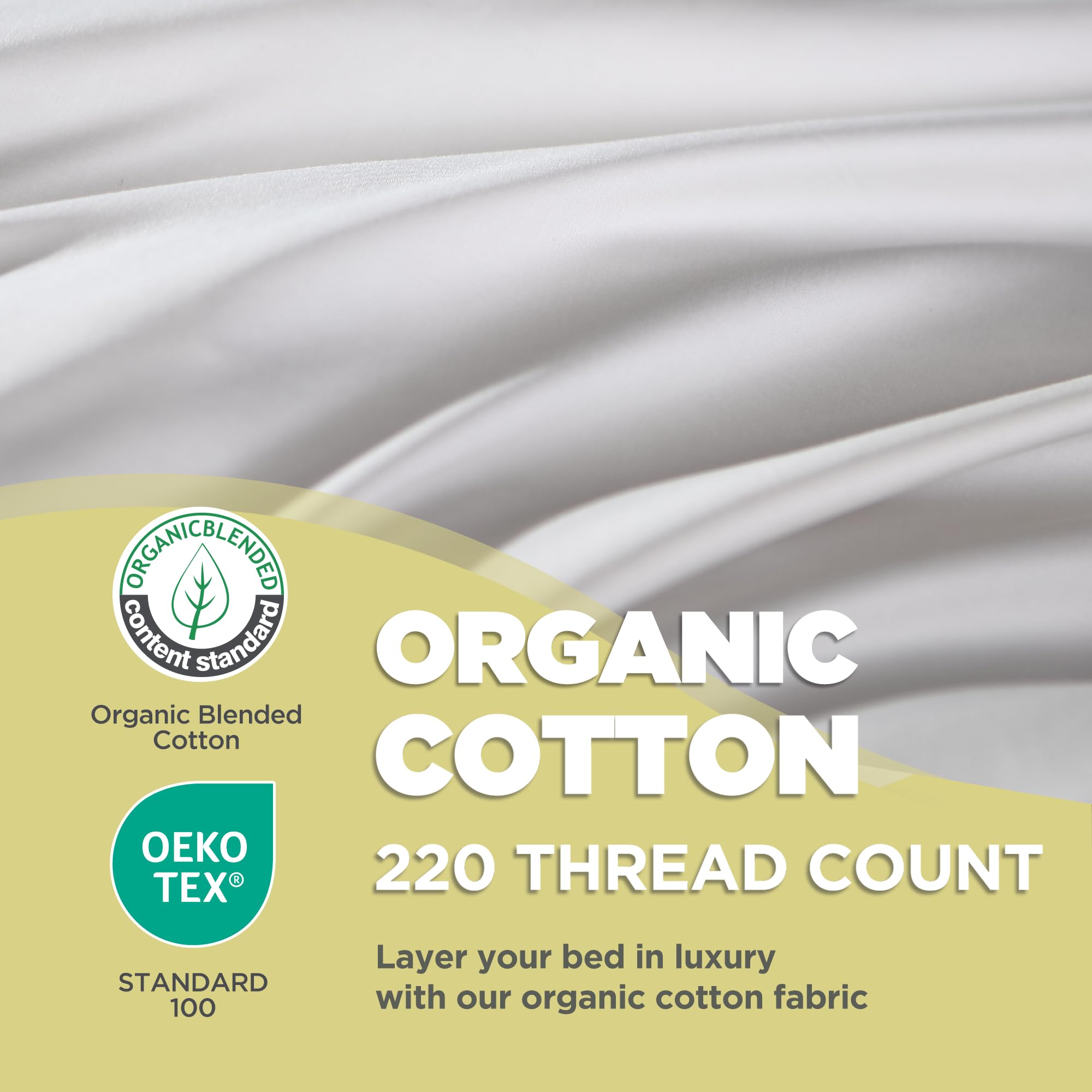 Farm To Home close-up of organic cotton weave for breathable comfort