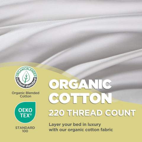 Farm To Home close-up of organic cotton weave for breathable comfort