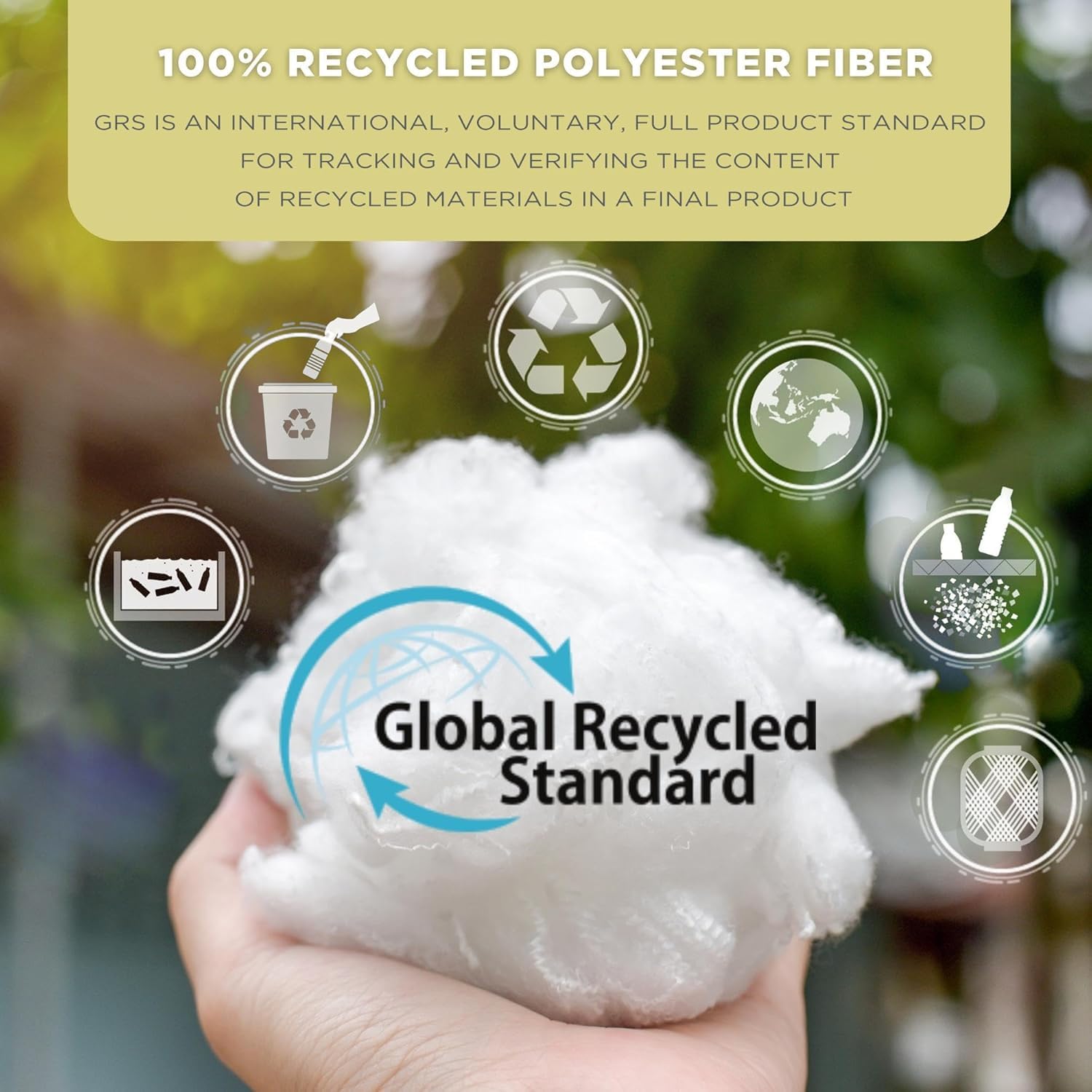 Farm To Home label with GRS and OCS certifications for material trust
