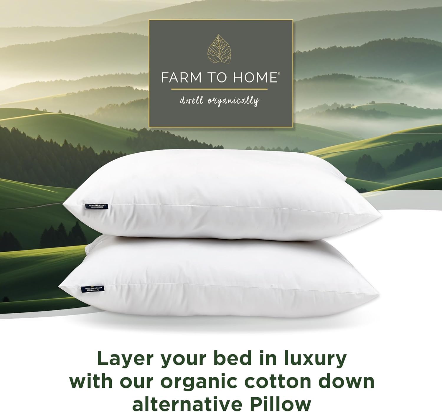 Farm To Home pillow being washed demonstrating easy-care durability