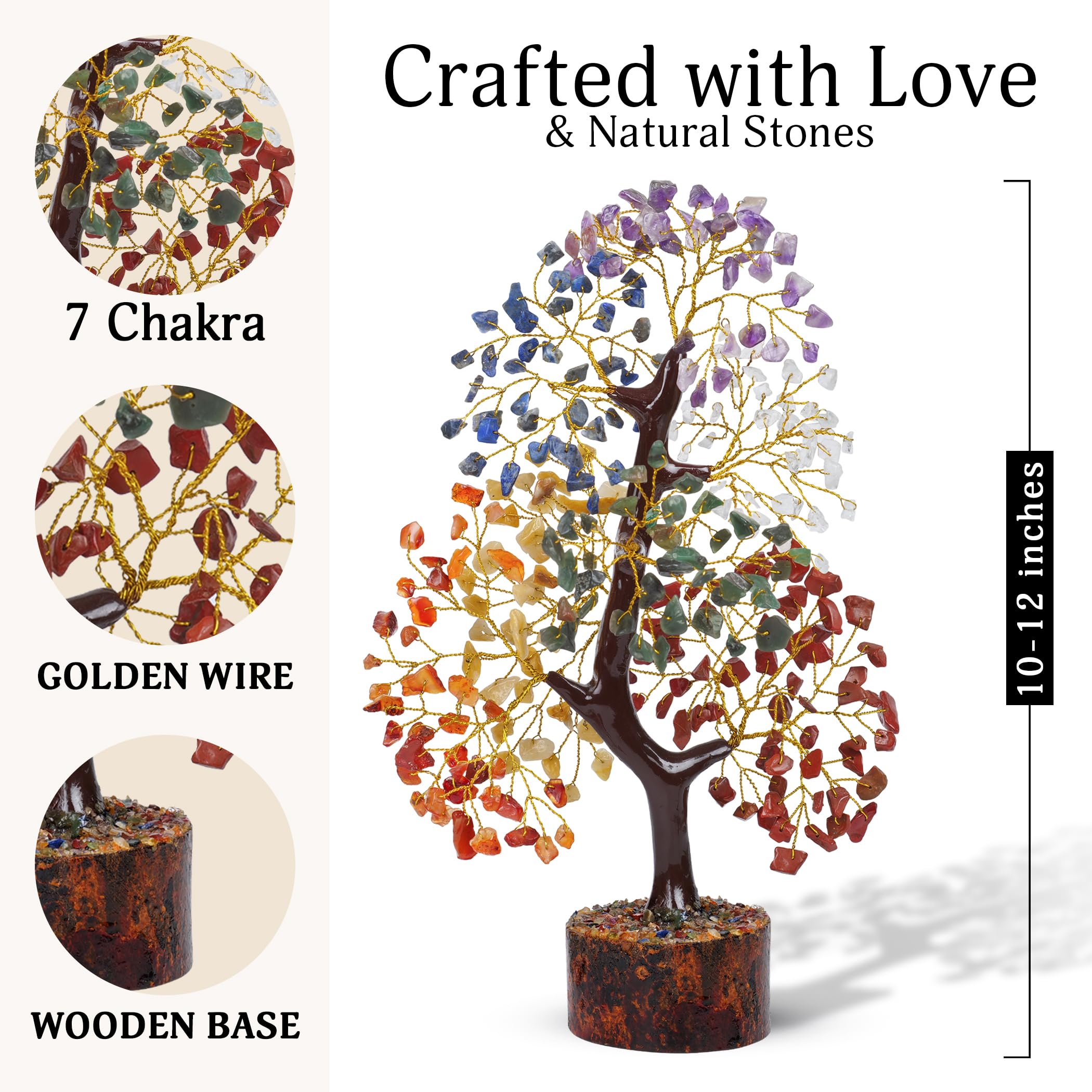FASHIONZAADI close-up of gemstone branches highlighting natural stones and visual variety