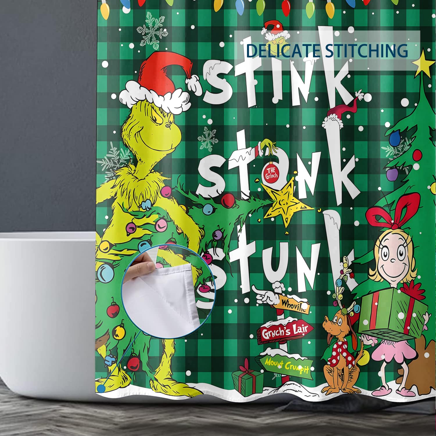 FASIBULEI styled bathroom scene showing set in use and cheerful holiday ambiance