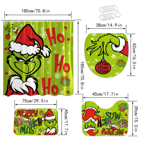 FASIBULEI close-up of Grinch print showing vibrant colors and clear holiday artwork