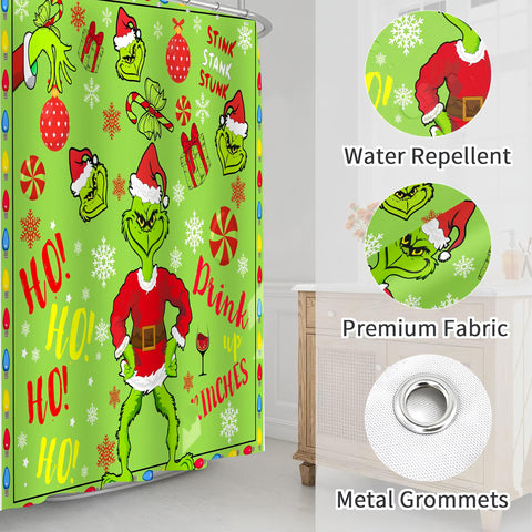 FASIBULEI Grinch artwork close-up with bright colors for cheerful decor benefit