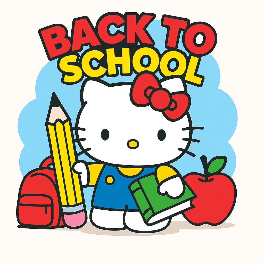 Fast Forward Hello Kitty inside a child’s backpack demonstrating easy portability