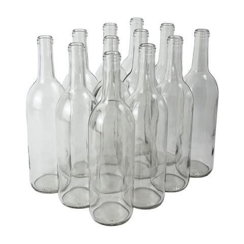 FastRack front view of 12 clear Bordeaux bottles showing uniform presentation benefit