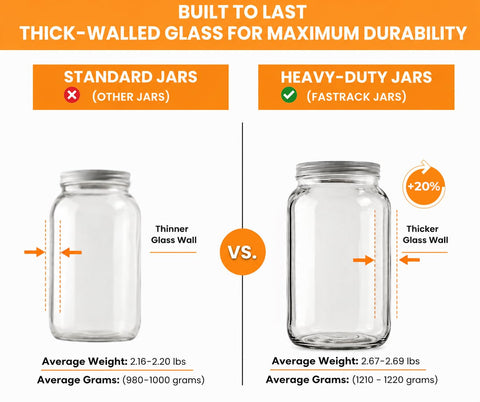 FastRack jar bottom showing normal mold line and manufacturing detail