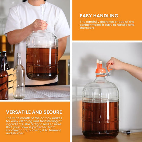 FastRack carboy with airlock in use showing secure fermentation benefit