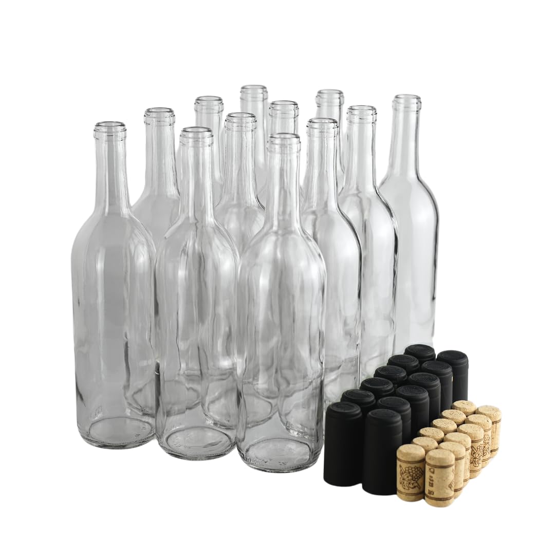 FastRack front view of 12-pack clear Bordeaux bottles showing neat presentation