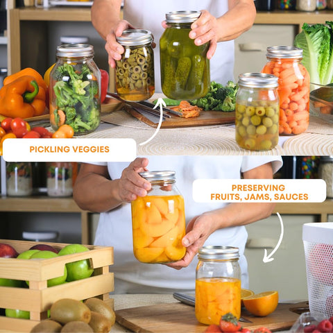 FastRack jar next to a 16oz scale comparison showing accurate single-serve size