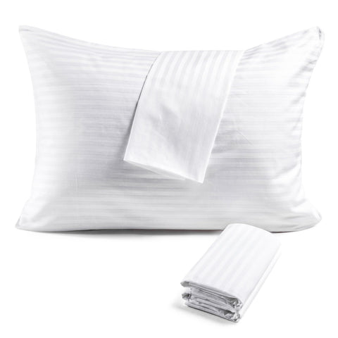 FAUNNA front view of king pillow protector pack showing neat white finish and value