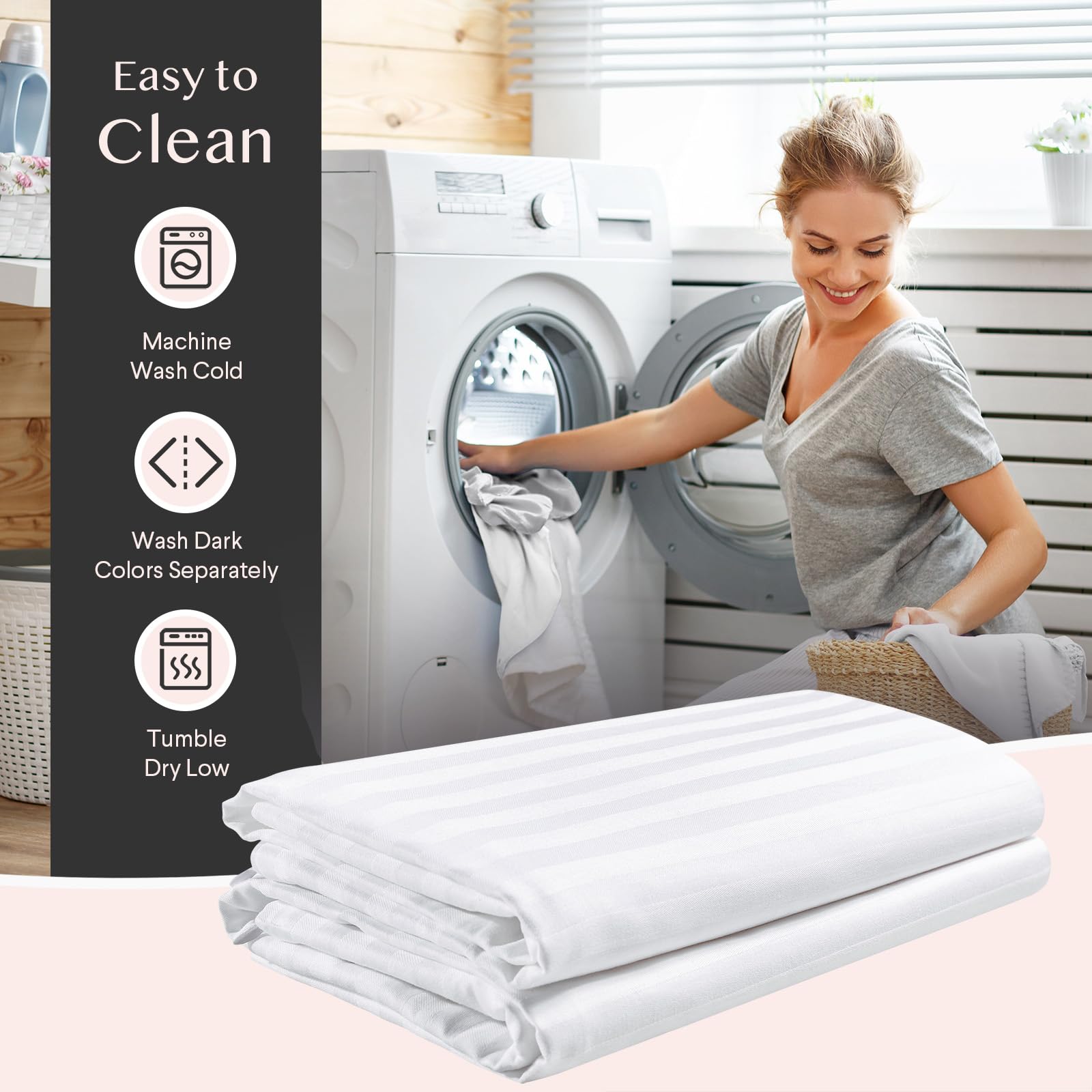 FAUNNA pillow protector beside ruler illustrating 20x26 inch fit and accurate sizing