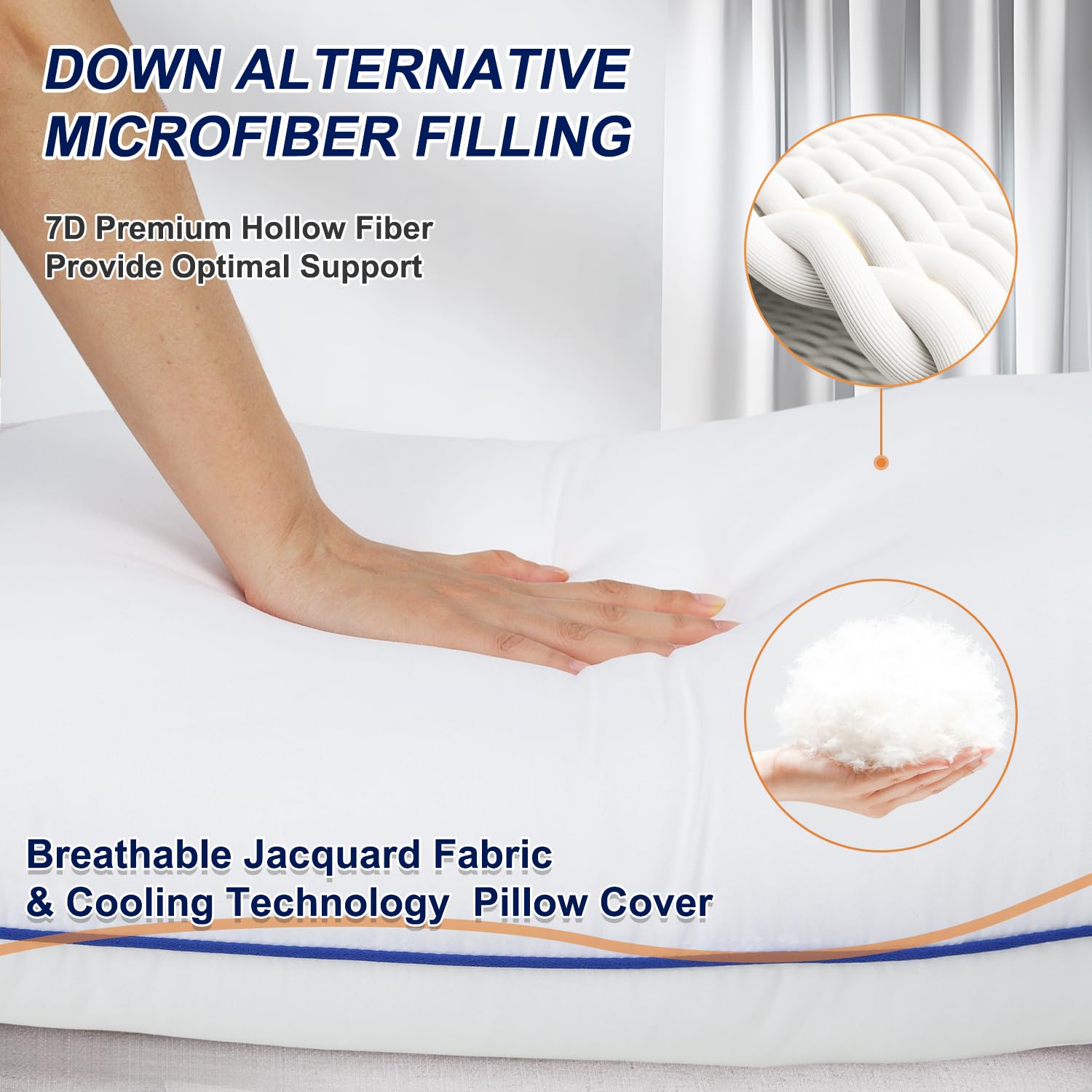 Favocama pillow side profile illustrating supportive loft and head alignment