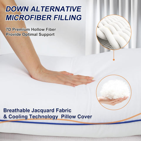 Favocama pillow side profile illustrating supportive loft and head alignment