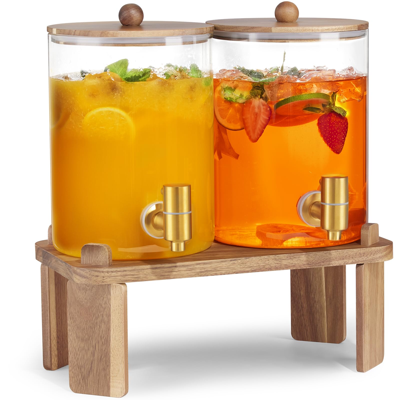 FavorFlavor front view showing two dispensers on stands for stylish serving