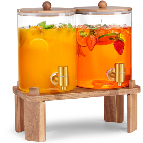 FavorFlavor front view showing two dispensers on stands for stylish serving
