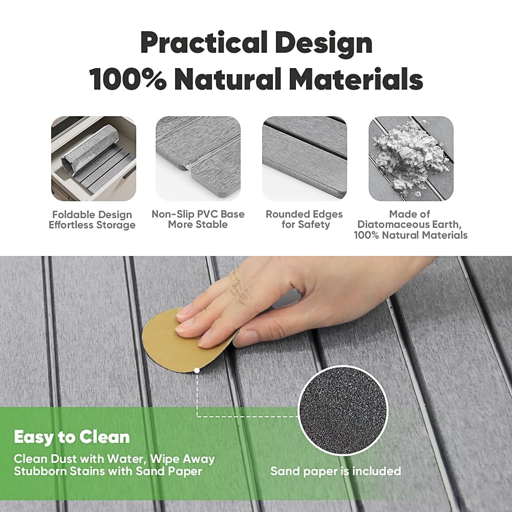 Favorking mat with plates and glasses demonstrating absorbency benefit
