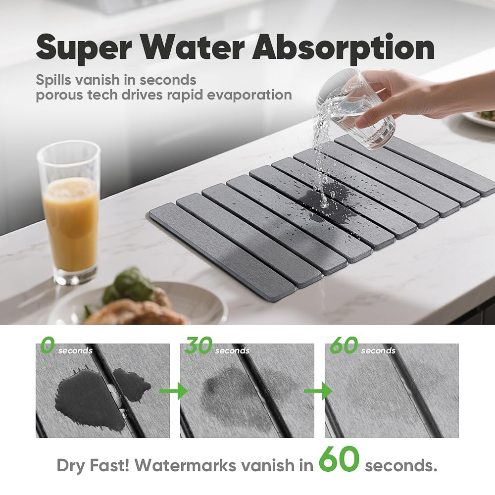 Favorking close-up of porous diatomaceous texture for fast drying