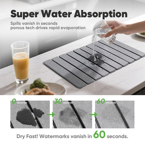 Favorking close-up of porous diatomaceous texture for fast drying