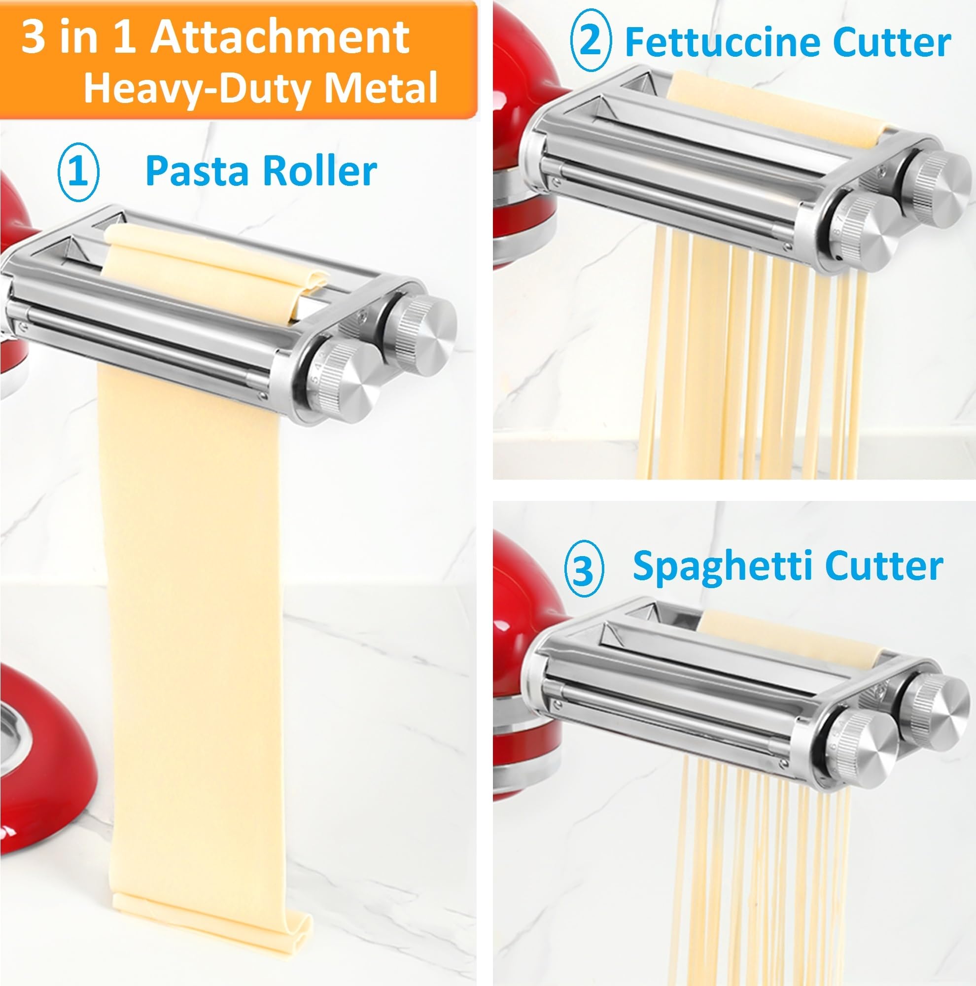 FavorKit spaghetti cutter detail, clean 2mm strands for even cooking and presentation