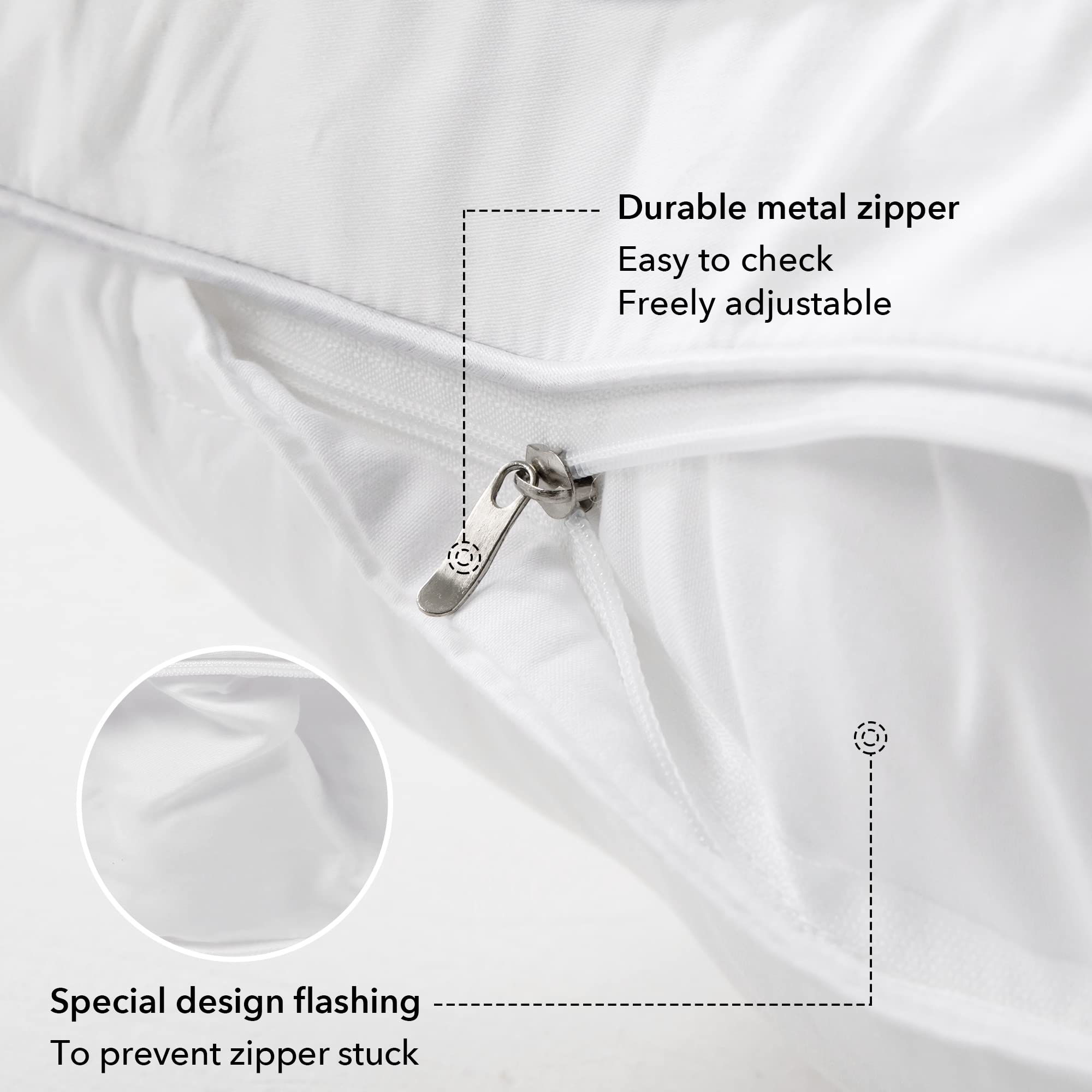 FAVRIQ polyester fill texture detail illustrating resilient down-like loft
