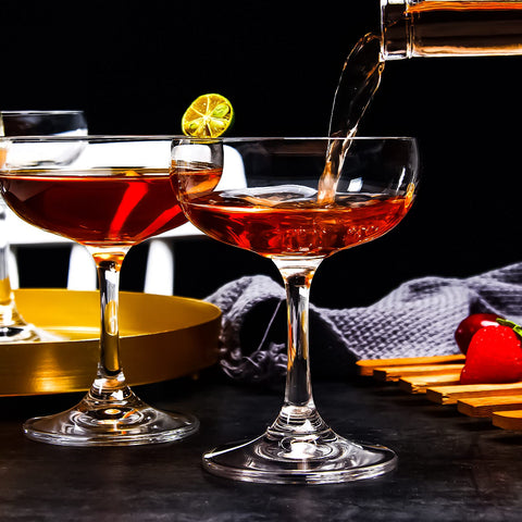 FAWLES dessert served in a coupe glass showing multiuse presentation
