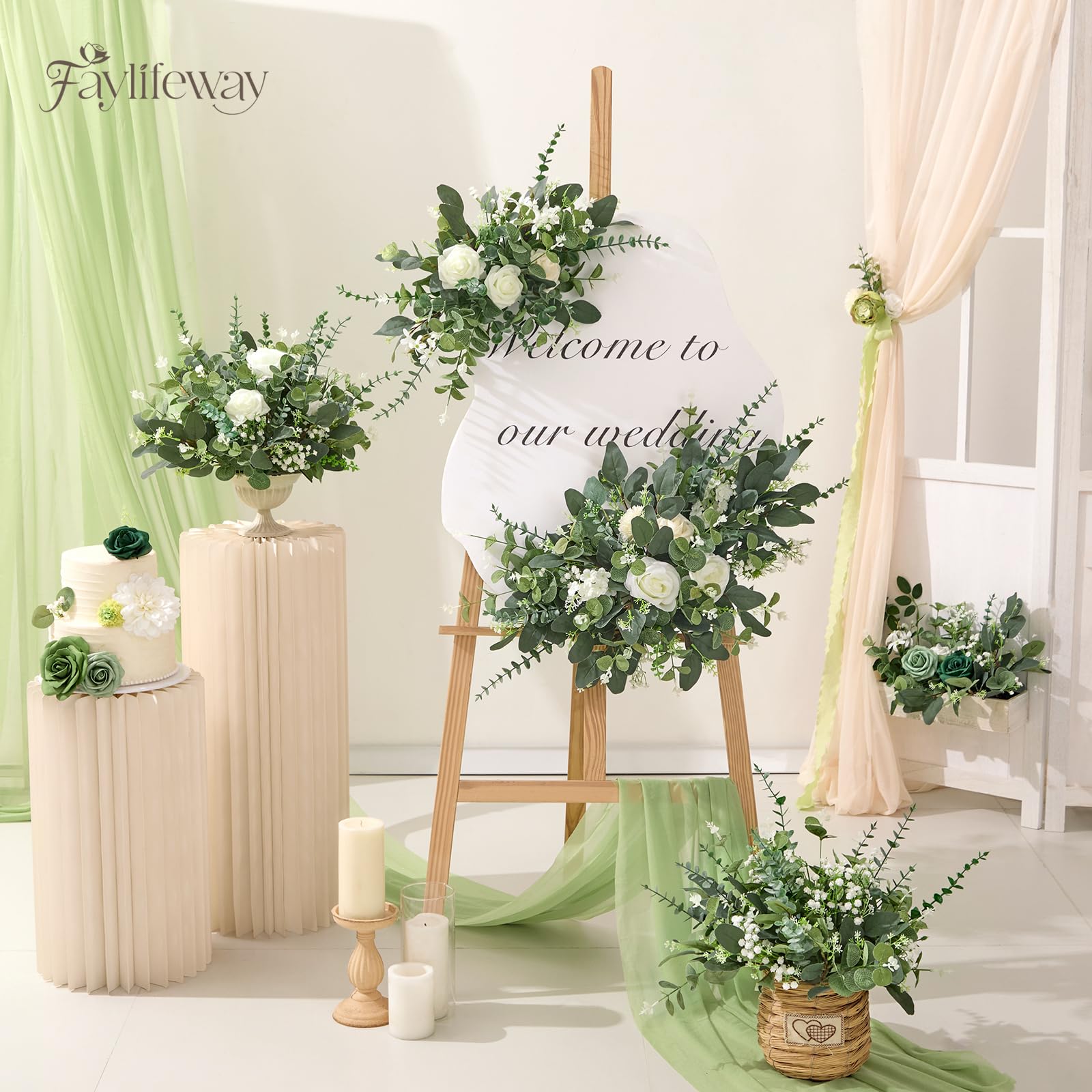 Faylifeway dining table centerpiece with greenery enhancing event decor