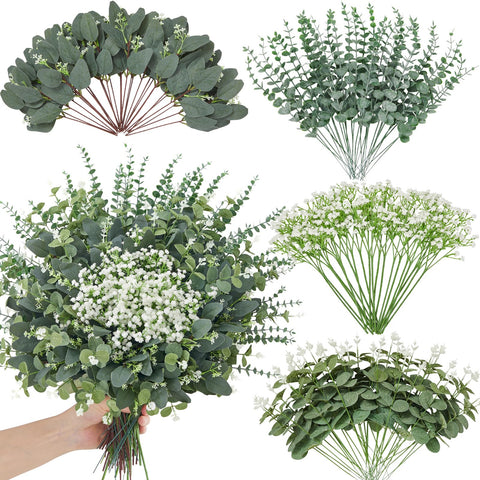 Faylifeway front packaging showing full 120-piece greenery set for easy styling