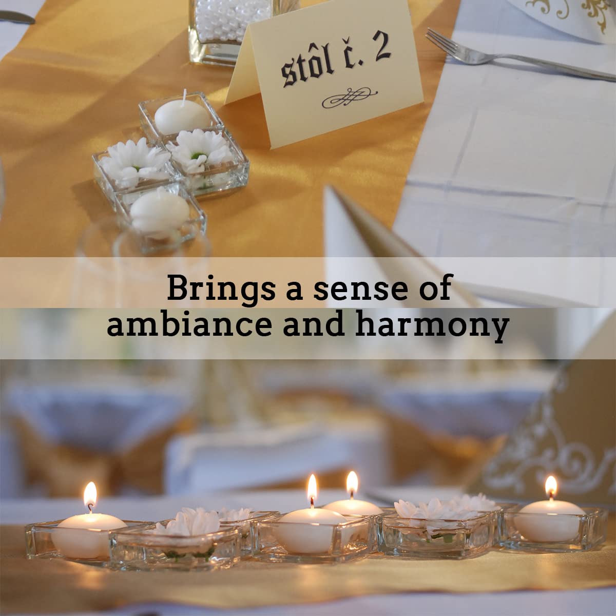fclayvts floating candles in a bowl viewed overhead demonstrating stable floatation