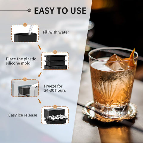 FDDBI clear cube in whiskey glass improving presentation and reducing dilution