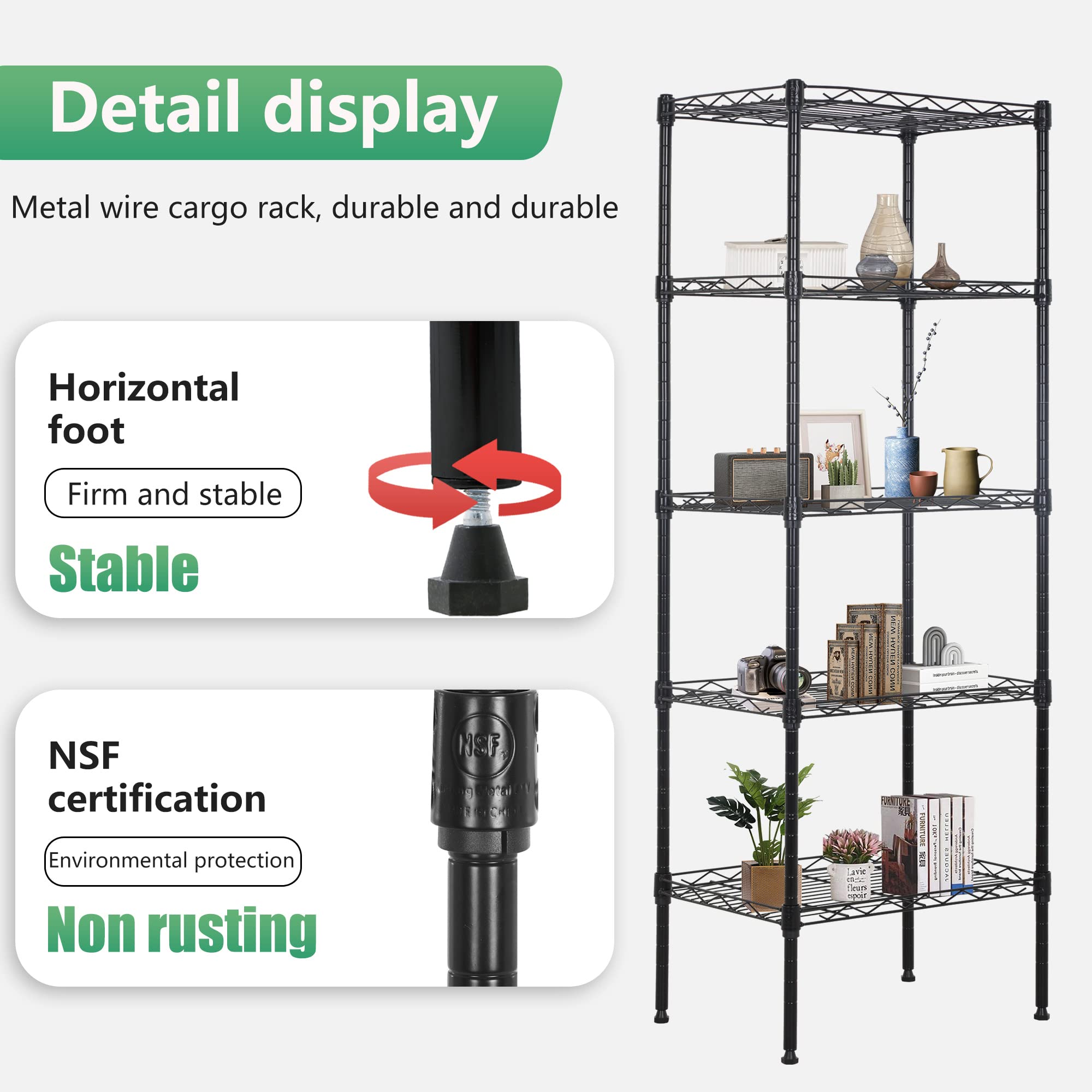 FDW adjustable leveling feet detail for stable placement on uneven floors