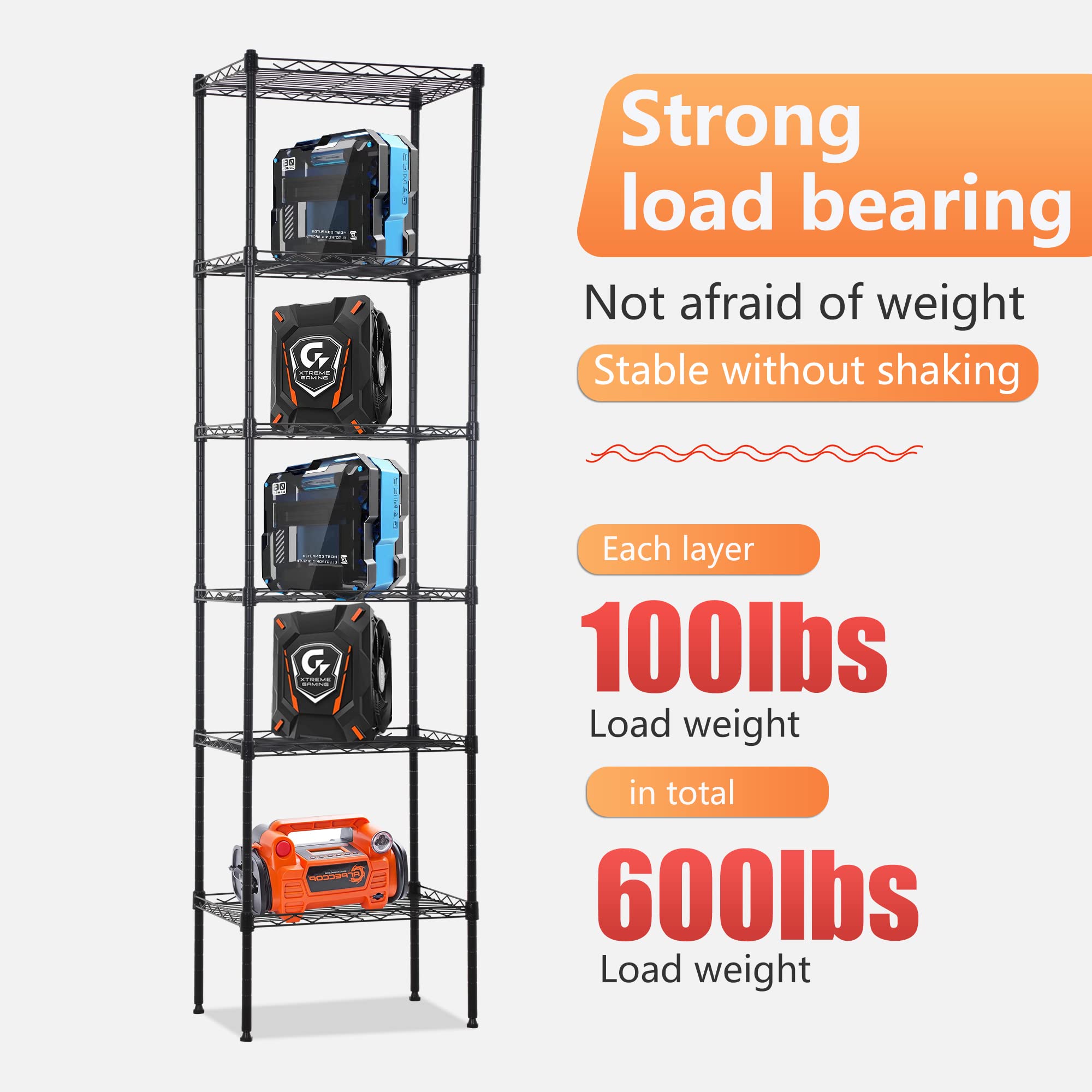 FDW demonstrating adjustable shelf spacing for tall items and appliances