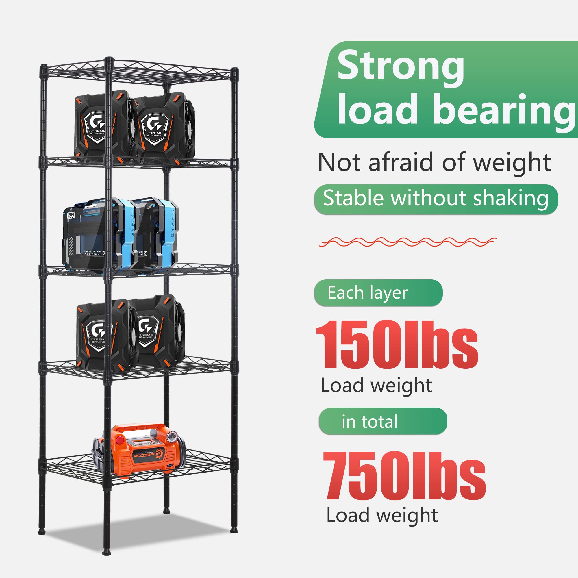 FDW demonstration of moving shelf heights for taller storage items