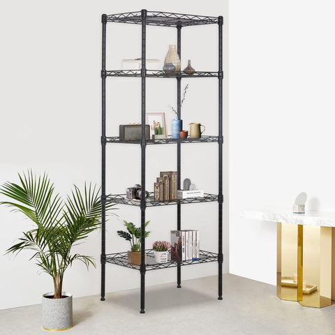FDW kitchen scene with rack holding appliances and pantry containers