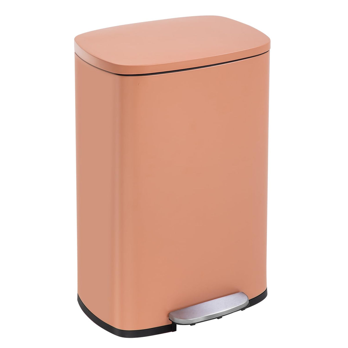 FDW front view of pink trash can showing sleek fingerprint-proof finish and modern look
