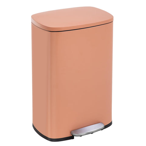 FDW front view of pink trash can showing sleek fingerprint-proof finish and modern look