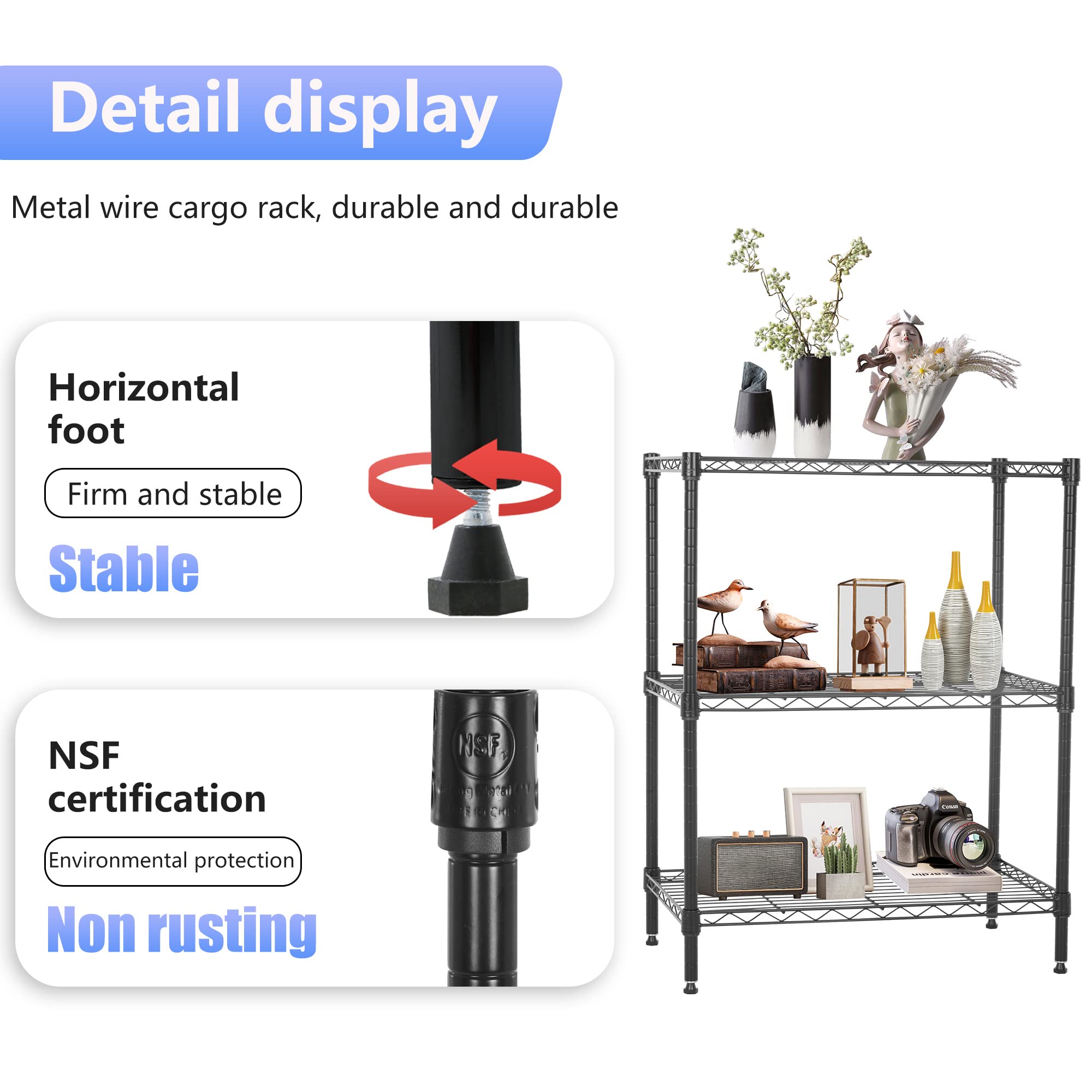 FDW shelf in garage storage setup holding tools and bins demonstrating heavy-duty organization