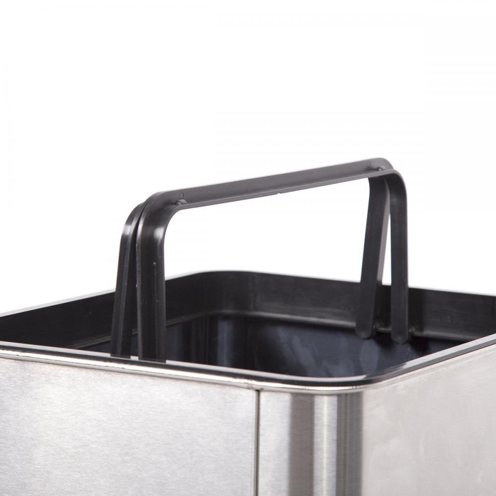 FDW brushed finish detail showing stainless steel texture and easy cleaning benefit