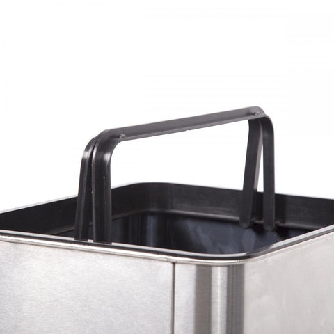 FDW brushed finish detail showing stainless steel texture and easy cleaning benefit