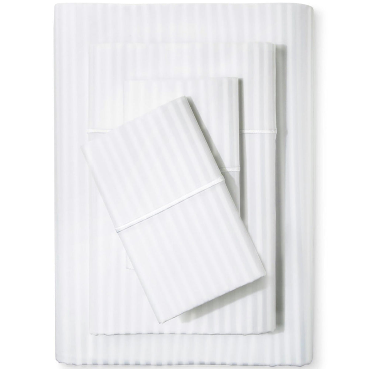 Feather & Stitch front packaging showing king sheet set and luxurious presentation