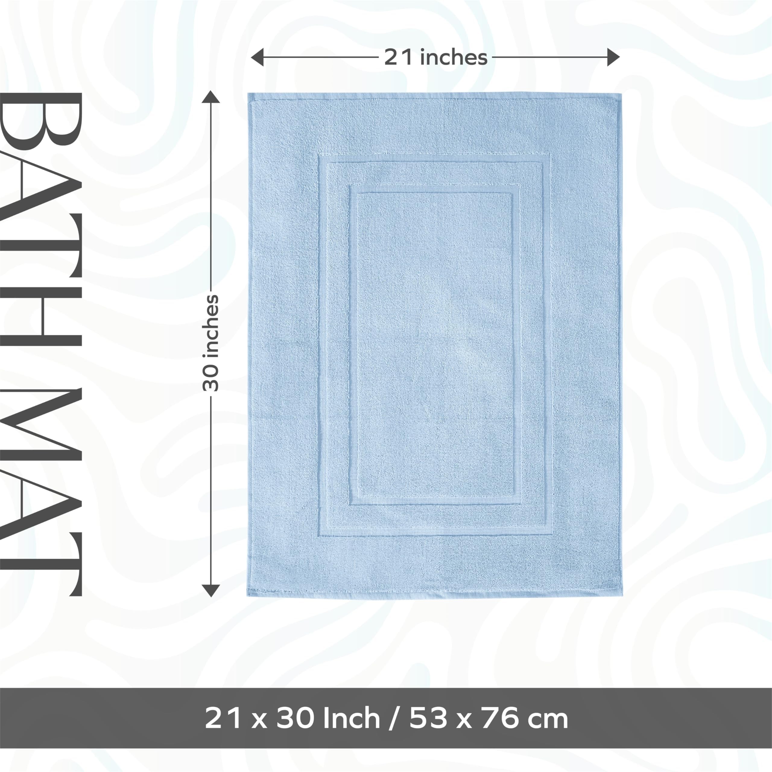 Feather & Stitch mat in use next to tub protecting tile and adding comfort