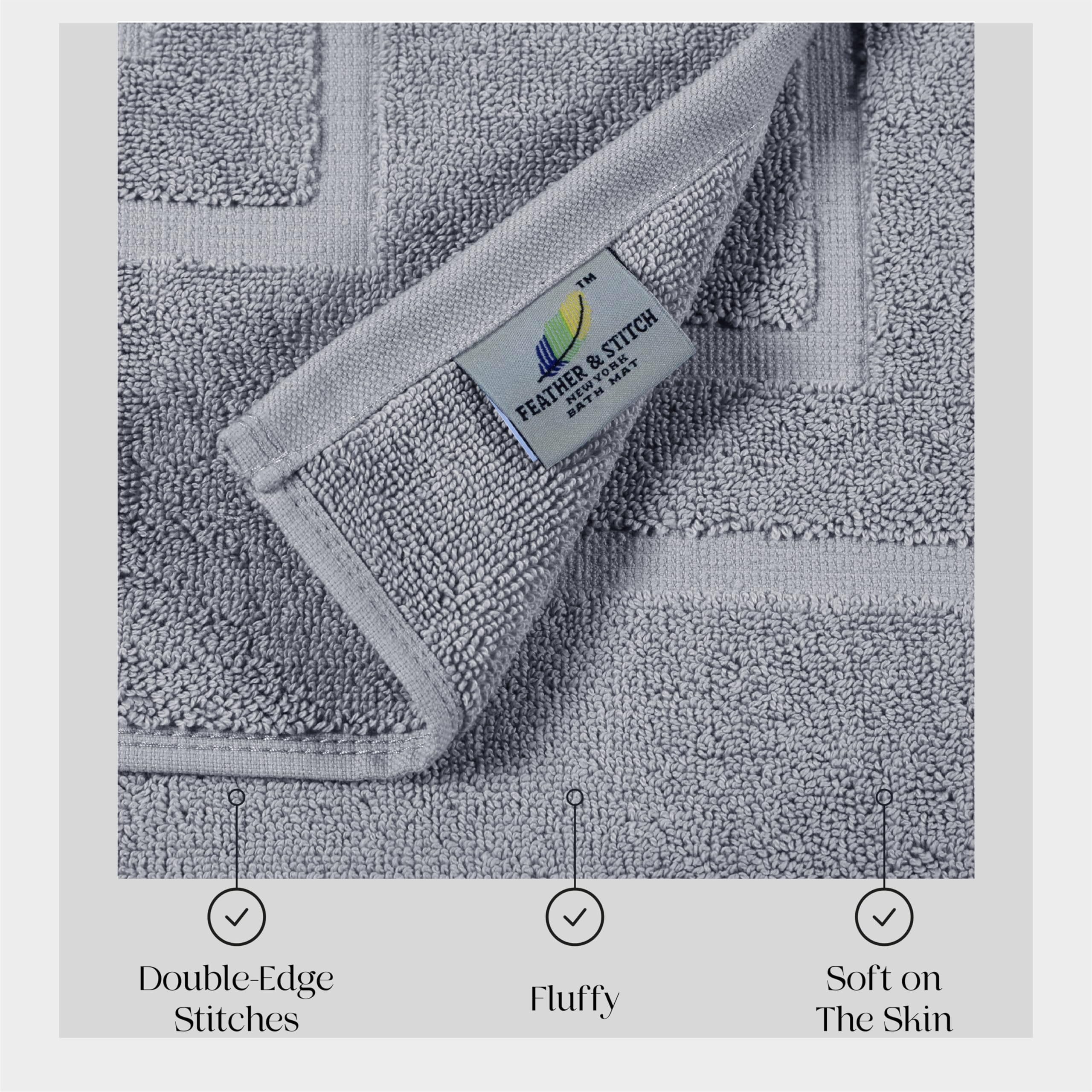 Feather & Stitch New York two mats side-by-side showing size and practical rotation benefit