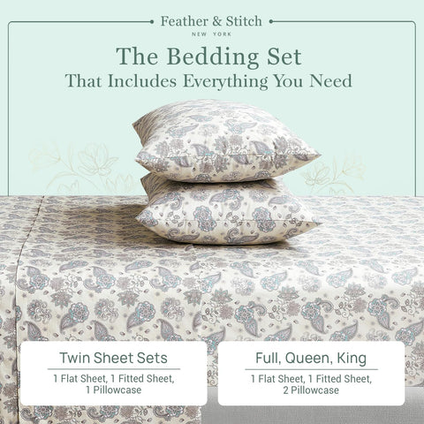 Feather & Stitch two pillowcases stacked showing neat finish and extra comfort